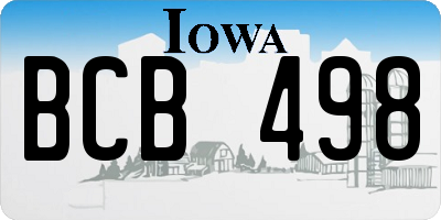 IA license plate BCB498