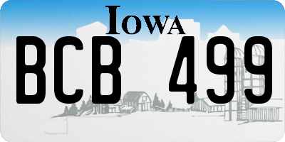 IA license plate BCB499