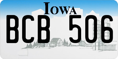 IA license plate BCB506