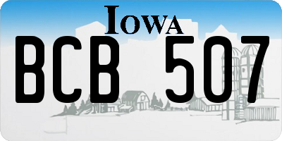 IA license plate BCB507