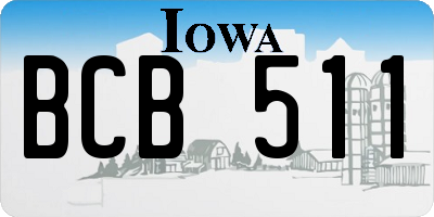 IA license plate BCB511