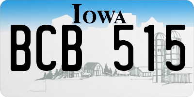 IA license plate BCB515