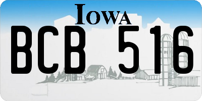 IA license plate BCB516