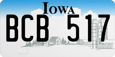IA license plate BCB517