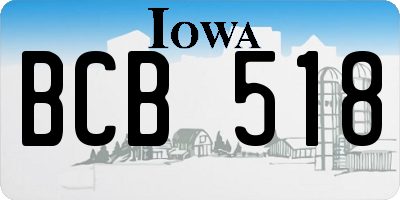 IA license plate BCB518