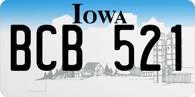 IA license plate BCB521