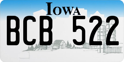 IA license plate BCB522