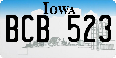 IA license plate BCB523