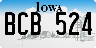 IA license plate BCB524
