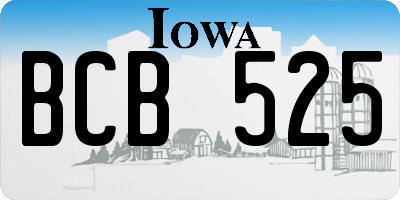 IA license plate BCB525