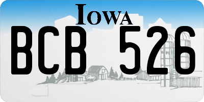 IA license plate BCB526