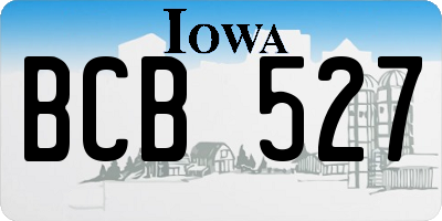 IA license plate BCB527