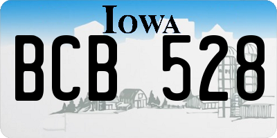 IA license plate BCB528