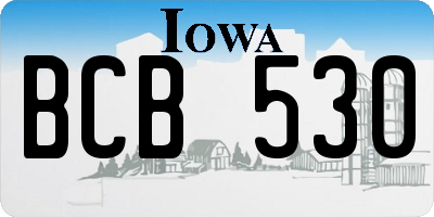 IA license plate BCB530