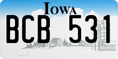 IA license plate BCB531