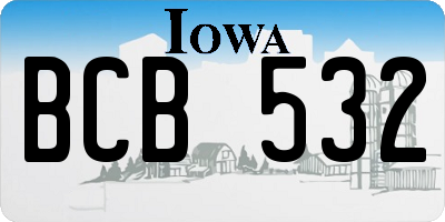 IA license plate BCB532