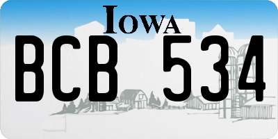 IA license plate BCB534