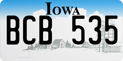 IA license plate BCB535