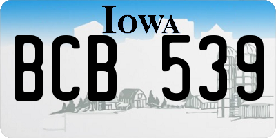 IA license plate BCB539
