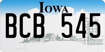 IA license plate BCB545