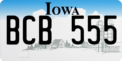 IA license plate BCB555