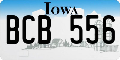 IA license plate BCB556
