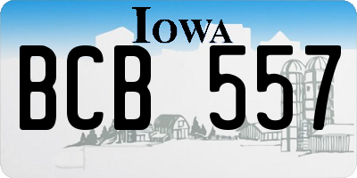 IA license plate BCB557