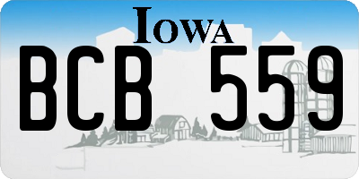 IA license plate BCB559