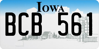 IA license plate BCB561