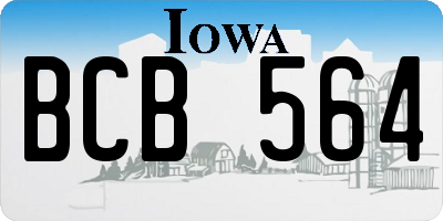 IA license plate BCB564
