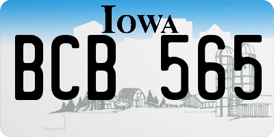 IA license plate BCB565