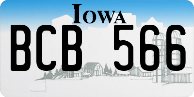 IA license plate BCB566