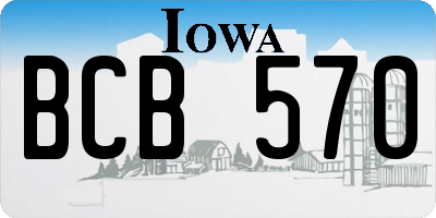 IA license plate BCB570