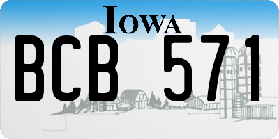 IA license plate BCB571