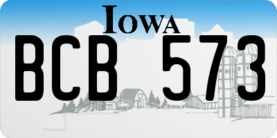 IA license plate BCB573
