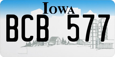 IA license plate BCB577