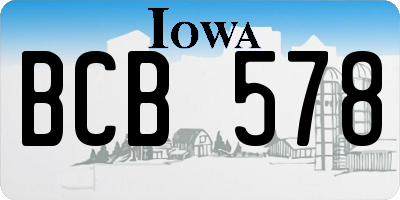 IA license plate BCB578