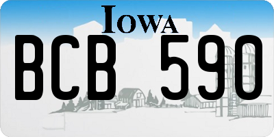 IA license plate BCB590