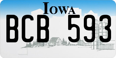 IA license plate BCB593