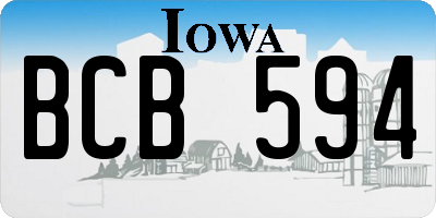 IA license plate BCB594