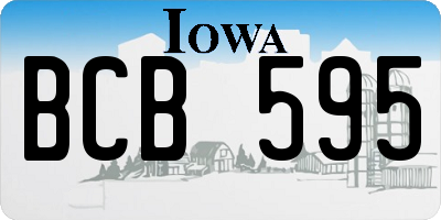IA license plate BCB595