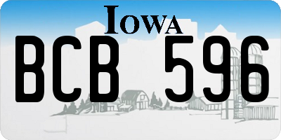 IA license plate BCB596