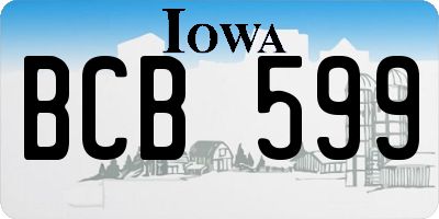 IA license plate BCB599
