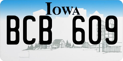 IA license plate BCB609