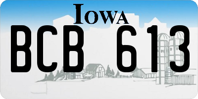 IA license plate BCB613