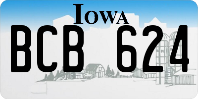 IA license plate BCB624