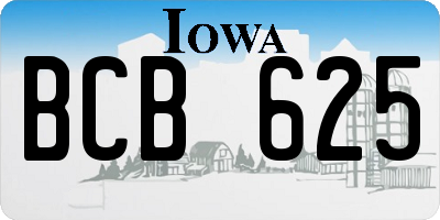 IA license plate BCB625
