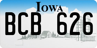 IA license plate BCB626