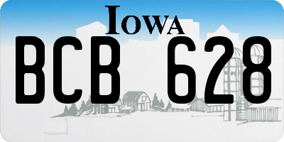IA license plate BCB628