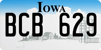 IA license plate BCB629